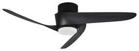 Ventilatore da soffitto Groenland nero, Ø 122 cm, CCT, dimmerabile, MANTRA IP20