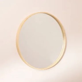 Specchio da parete rotondo in legno Yiro Ø60 cm - Sklum