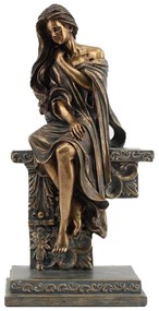 Statua Decorativa DKD Home Decor Donna Rame Resina (17 x 11 x 32,50 cm)