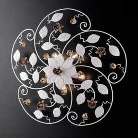 Bonetti Illumina - plafoniera 5 luci Bella Bianco Shabby