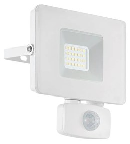 Faretto Esterno Sensore Moderno Faedo 3 Alluminio Bianco Led