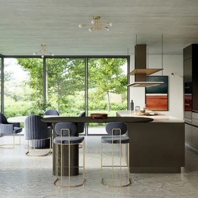 Sollux SL.1437 - Lampadario a plafone LOOP 3xE27/15W/230V oro