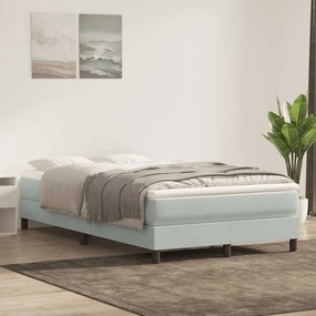 Letto A Molle Senza Materasso Grigio Chiaro 120x220cm Velluto /