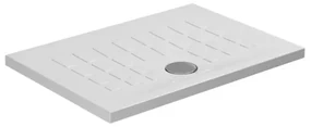 Piatto doccia 70x100 H 4 rettangolare in ceramica bianca con antiscivolo Cube