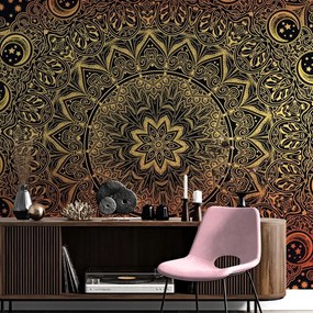 Carta da parati – Mandala orientale dorata