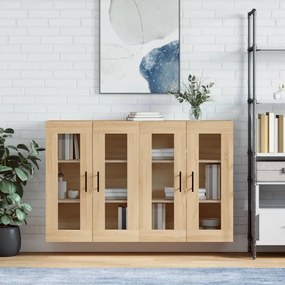 Armadietti A Parete 2 Pz Rovere Sonoma İn Legno Multistrato /