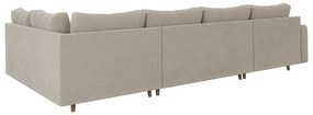 Divano angolare beige in tessuto bouclé (angolo sinistro/"U") Ariella - Ropez