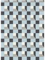 Harlequin Carta da parati Blocks - Cornflower/ Black Earth/ Sketched