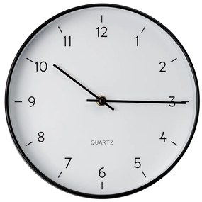 Orologio da parete Ø 25 cm 1xAA nero/bianco