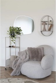 Poltrona grigio chiaro in tessuto bouclé Messina - House Nordic