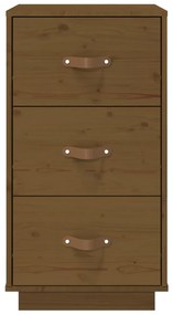 Comodini 2 pz Miele 40x40x75 cm in Legno Massello di Pino