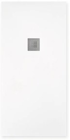 Piatto Doccia 80x160 Effetto Pietra "Tenerife" Bianco