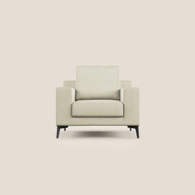 Prestige poltroncina moderna in microfibra smacchiabile T11 panna