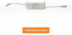 Pannello LED a Sospensione 60x60 40W, IP40, 110lm/W, No Flickering Colore  Bianco Caldo 2.700K