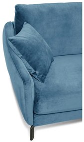 Divano in velluto blu 190 cm Magic - Scandic
