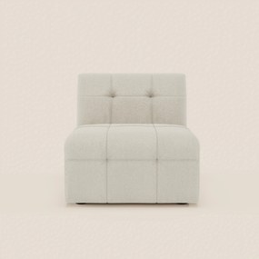 Mosaic modulo poltrona 77 cm in bouclé - capitonné e design in tessuto smacchiabile T21
