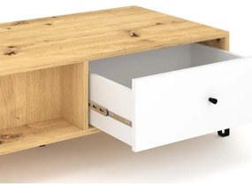 Tavolino da salotto SULA rovere artisan/bianco