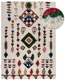 Tappeto in lana color crema tessuto a mano 160x230 cm Moroccan Fes - Flair Rugs