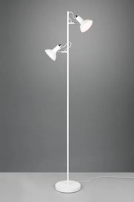 Lampada da terra roxie 2 diffusori orientabili h.155cm metallo bian...