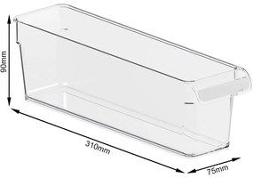 Organizer da frigo in plastica da 1,6 l Loft - Rotho