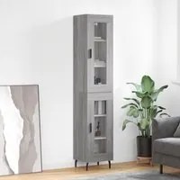 Credenza Grigio Sonoma 34,5x34x180 cm in Legno Multistrato 3199447