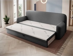 Divano grigio tortora allungabile/con contenitore con rivestimento in velluto 236 cm Elioss – ELTAP