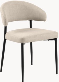 Set di 2 sedie imbottite con piedini in metallo Edina