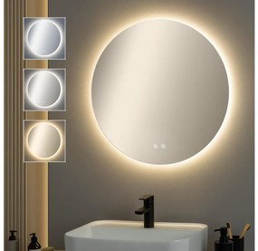 Brilagi - Specchio riscaldato dimmerabile con retroilluminazione DEMI ECO LED/12W/230V Ø 60 cm IP44