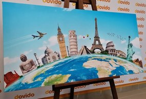 Stampa su tela – Giro del mondo
