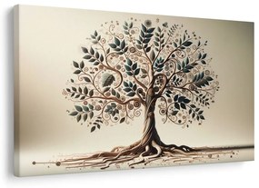 Quadro su tela – Albero della vita con dettagli delicati