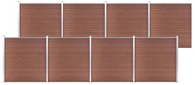 Recinzione Da Giardino İn Wpc 1391x186 Cm Marrone /