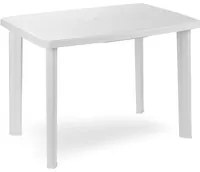 Tavolo rettangolare Bianco in PVC con Angoli Arrotondati - 101x68x73 cm