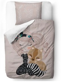 Biancheria da letto per bambini in cotone sateen Fox , 140 x 200 cm Two Princesses - Butter Kings