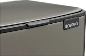 Cestino per la spazzatura grigio in acciaio con pedale 12 l Bo – Brabantia