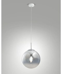 Lampadario Neoclassico ANJA bianco paralume cromo E27 LA MIA LUCE