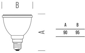 PAR30 800lm 9.5W 40° WW IP65 DIM