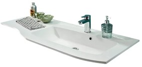 Lavabo a incasso rettangolare Neo Moon L 121 cm bianco