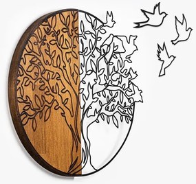 Decorazione da muro 60x56 cm albero e uccelli