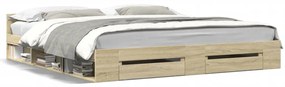 Giroletto Cassetti Rovere Sonoma 200x200 Cm Legno Multistrato /