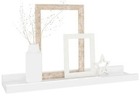 Mensole a muro 4 pz bianco lucido 40x9x3 cm