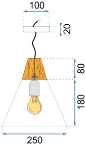 Lampada da soffitto pensile Scandi A. Nera