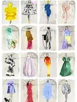 Cole & Son Carta da parati Couture Carousel with Windows - Bright Multi Pearl
