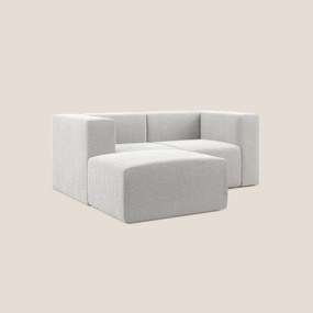Nettuno divano angolare modulare reversibile e componibile in morbido tessuto bouclè T07 grigio