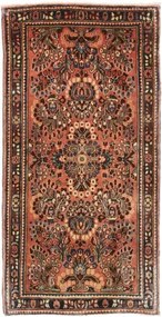 Antik Floreale Rosso Corallo Blu Scuro 63x125 Cm