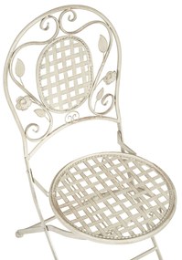 Set di 4 sedie bistro in metallo bianco sporco BIVIO Beliani