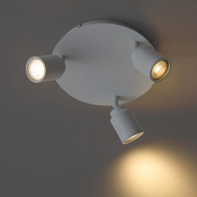 Faretto moderno da bagno bianco 3 luci IP44 - Ducha