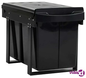 vidaXL Cestino Estraibile per Mobile Cucina Chiusura Ammortizzata 48L