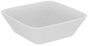Lavabo da appoggio IDEAL STANDARD quadrato in ceramica L 40 x H 18 x P 40 cm bianco lucido piletta non inclusa