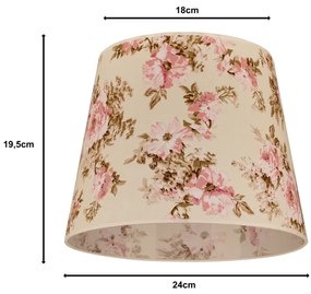 Duolla - Paralume per lampada da tavolo CLASSIC M E27 diametro 24 cm rosa