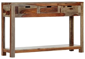 Tavolo consolle con 3 cassetti 120x30x75 cm legno di sheesham